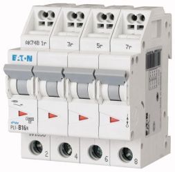Eaton PLI-B16/4 miniature circuit breaker, 16A, 4p, B-Char , 101356