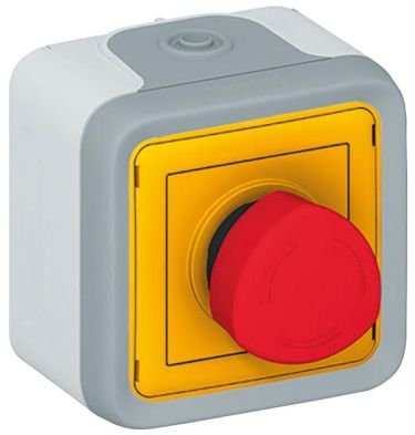 Legrand 069727 emergency button Plexo IP55 69727 emergency button FR AP grey