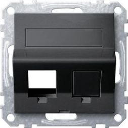 MERTEN MEG4568-0414 slanted outlet 2-way anthracite