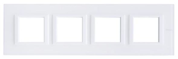 Bticino HA4802M4HVBB frame 4-way horizontal white glass, (white)