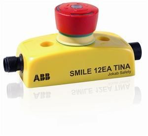 ABB Stotz-Kontakt Smile 12 EA Tina, SMILE 12 EA TINA emergency stop button 1 x 5-pin M12 male and female connector, 2TLA030050R0200