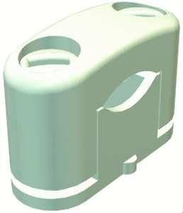 OBO Bettermann 3082 22-34mm light grey SOM clamp, 2124343