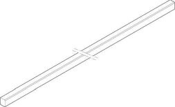 ABN 1FB 12x10x198mm horizontal CU-rail (XCUW111K)