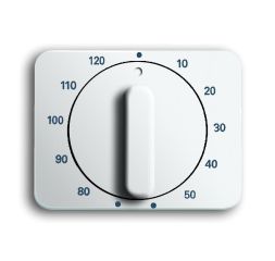 Busch-Jaeger 1771-24G-101 central plate, with rotary handle, with print studio white high gloss