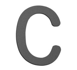 CMD c anthracite small house number