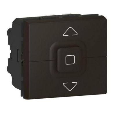 Legrand 079126L Mosaic 6A 2-mod. plug-in terminals black radio roller shutter / blind switch