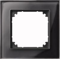 MERTEN 489103 real glass frame 1-way onyx black