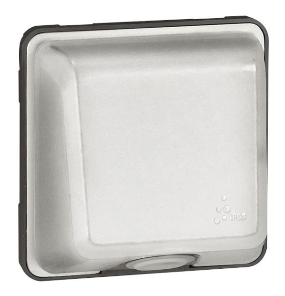 Legrand 077850 cable outlet Soliroc with strain relief, (chrome)