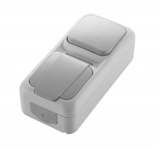 HHG 92551381 Palmiye socket/switch s grey combination