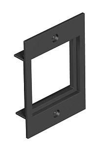 OBO Bettermann T4B/P6S/9011 black 55x77mm cover plate, 7408268