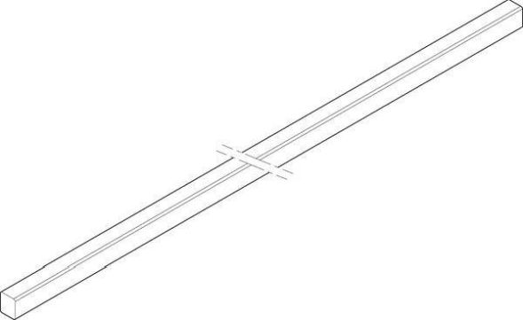 ABN 1FB 12x10x245mm horizontal CU-rail (XCUW111)