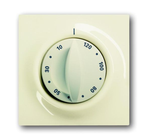 Busch-Jaeger 1771-72 central plate, with rotary handle, with print ivory/white