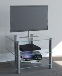 VCM Sindas clear glass TV rack