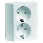 Hochköpper 00491611 D 80.6512 SI W 2-way white socket SCHUKO