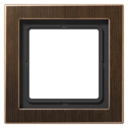 Jung MED2981AT frame 1-way, vertical and horizontal mounting, brass, LS-DESIGN, antique brass