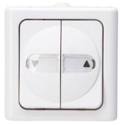 Kopp 561502005 AP-Wet room BLUE arctic white blind switch