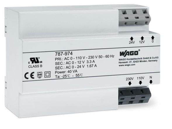 Wago 787-974 40VA transformer