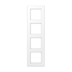 Jung A5584BFWWM frame 4-way, vertical and horizontal mounting, thermoplastic painted, A 550, snow white matt