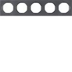 Berker MAN0106917 frame 5-way R.3 black chrome matt/black.