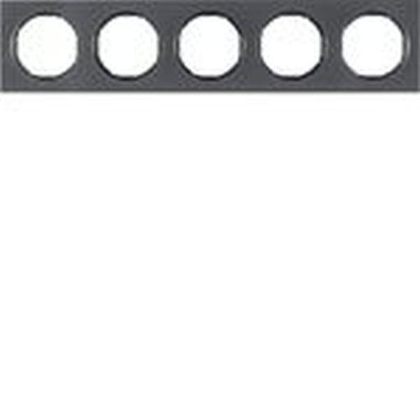 Berker MAN0106917 frame 5-way R.3 black chrome matt/black.