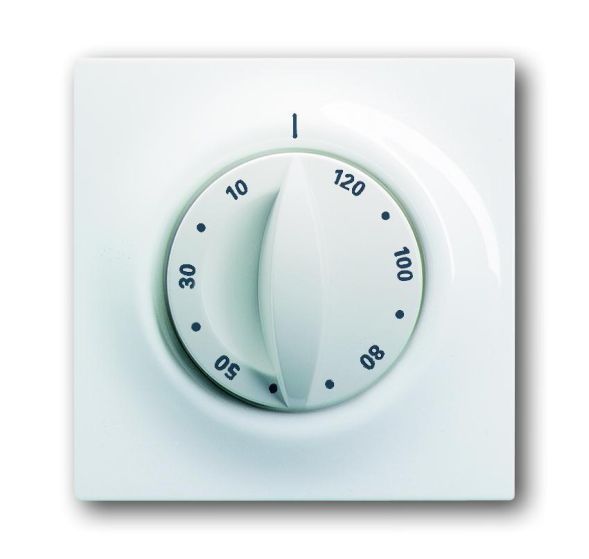 Busch-Jaeger 1771-74 central plate, with rotary handle, with print alpine white