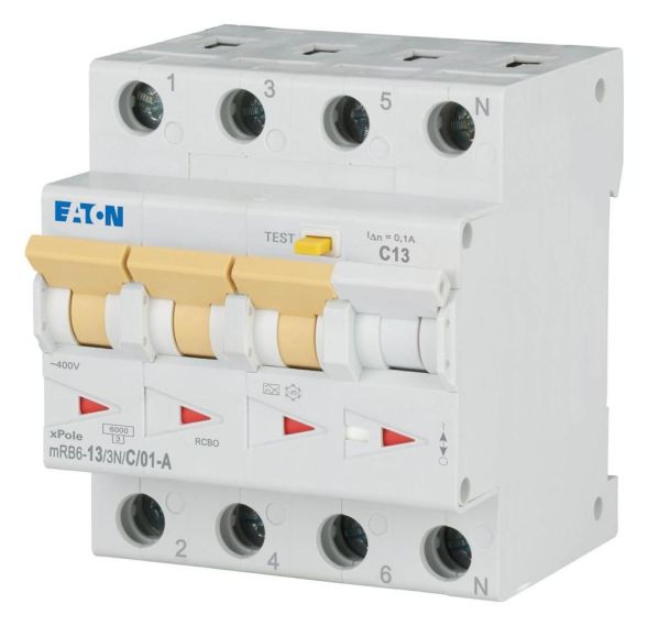 Eaton 120663 FI/LS switch 13 A 100 mA LS:C 3p+N FI:A