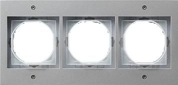 Gira 021365 3-way cover frame Gira TX_44 (WG UP) color aluminum