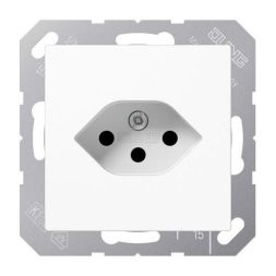 Jung A1520-13SEVSWM single socket, Swiss standard, type 13, series A, graphite black matt