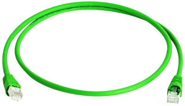 Telegärtner L00000A0082 MP8 FS500 LSZH green 1: 1 Cat.6A-ISO 1.0m patch cable S/FTP