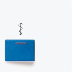 Jung A022A-2WW cover for Ackermann, type 73022 A 2, blue, series AS/A, alpine white