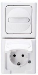 Kopp 130802000 AP-Wet room combo Arctic white universal switch