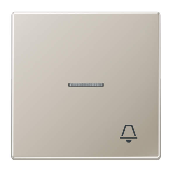 Jung ES2990KO5K rocker switch 1-way with light guide, symbol bell, series LS, stainless steel