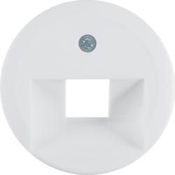 Berker 1407 centre piece for UAE socket polar white, glossy 1930/Glass/Palazzo