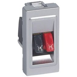 Legrand 079250 Mosaic Hi-Fi- 1-ffKabel 4mm alu connection unit