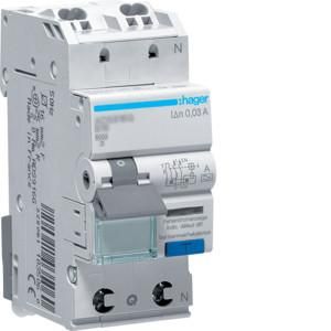 Hager ADS910D RCD/MCB 1P+N 6kA B10A 0.03A A QC&amp;amp;QB