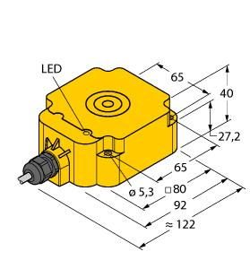 Turck 1008701 BI50-Q80-Y1X Inductive Sensor