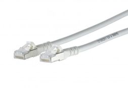 METZ CONNECT ISO/IEC 10G AWG26 2xRJ45 white 0.5m patch cable Cat6A, 1308450588-E