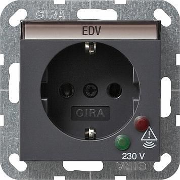 Gira 045128 SCHUKO socket surge protection System 55 anthracite