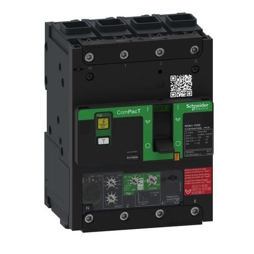 Schneider Electric C11N44V100L with residual current protection ComPacT NSXm with molded case circuit breaker