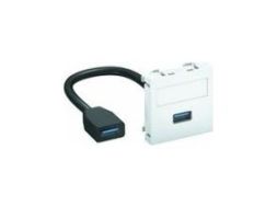 OBO Bettermann MTG-U3A F AL1 with cable socket-socket 45x45mm multimedia carrier USB 3.0 AA, 6104928