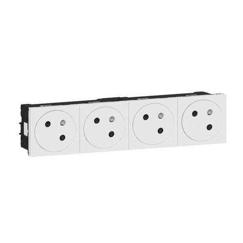 Legrand 077144L Mosaic Link 4x 45° F/B ultra white socket
