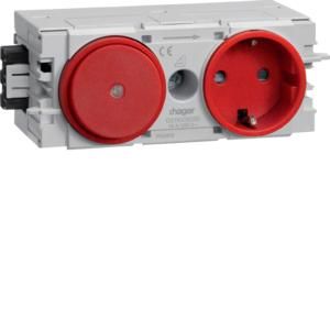 TEHALIT GS11003020 Channel socket GS1100 red with 1-way switch