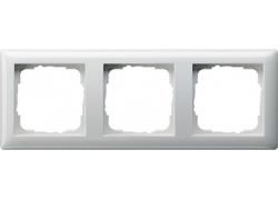 Gira 021303 3-way cover frame Standard 55 pure white