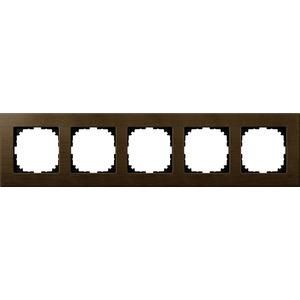 MERTEN MEG4055-3473 wooden frame 5-way walnut