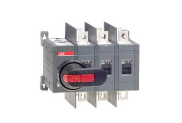 ABB Stotz-Kontakt OT250E03WCP, load changeover switch 3-pole 250A with handle and shaft/open, 1SCA022772R8300