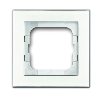 Busch-Jaeger 1721-280 cover frame, 1-way frame white glass
