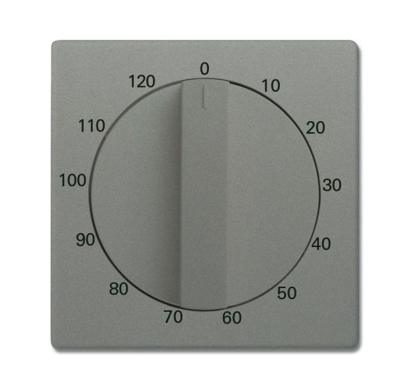 Busch-Jaeger 1771-803-103 Central plate, with rotary knob, with print grey metallic
