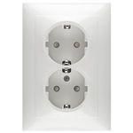 Hochköpper 00317471 2-way aluminum socket SCHUKO