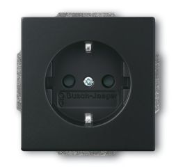 Busch-Jaeger 2300 EUCB-885 SCHUKO® socket insert, with increased contact protection, matt black