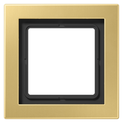 Jung MED2981C frame 1-way, vertical and horizontal mounting, brass, LS-DESIGN, brass classic